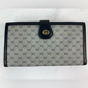 GUCCI 80s Micro GG Monogram Wallet • 035 904 0187 black/gray